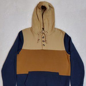 Dravus Men's Quarter Button Tri-Color Hoodie